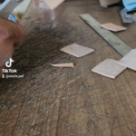 A little bit of time goes into a stacked leather handle.