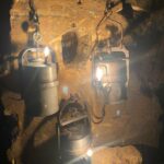 We had an underground walk without LED lights for once and brought our carbide lamps instead