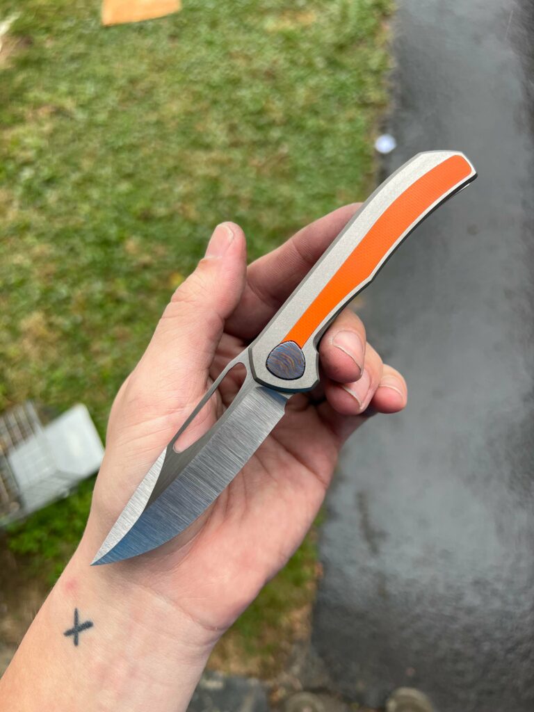 2.8” integral with g10 inlay and black timascus pivot I made