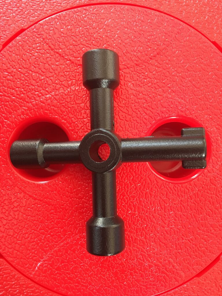 This multitool will allow you to open almost any water spigot missing a handle.