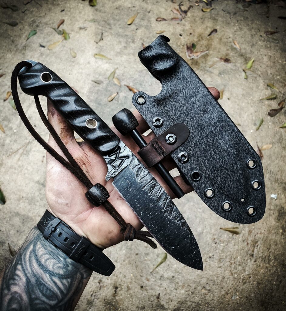 This one's wrapped up. 80crv2 with Ancient Bog Oak, and titanium pins.