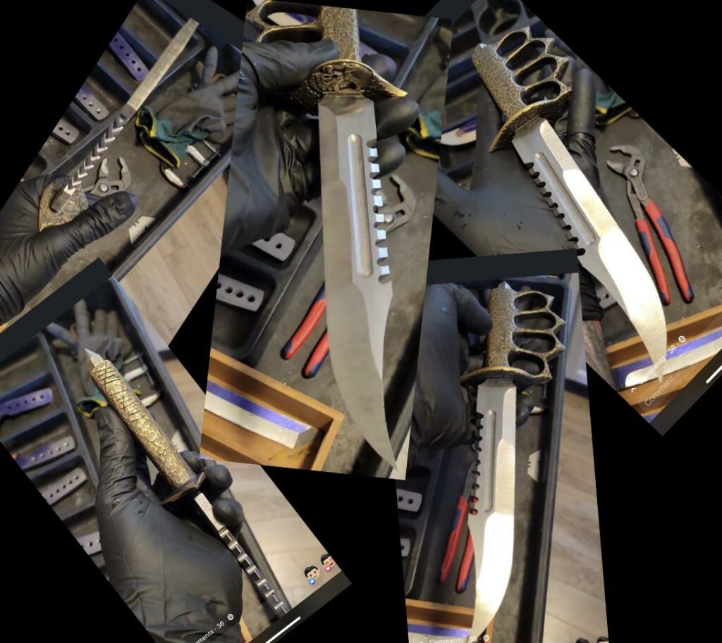 HateStick Mfg Trench knife for the win! Credit Jeremy Wilson(maker)