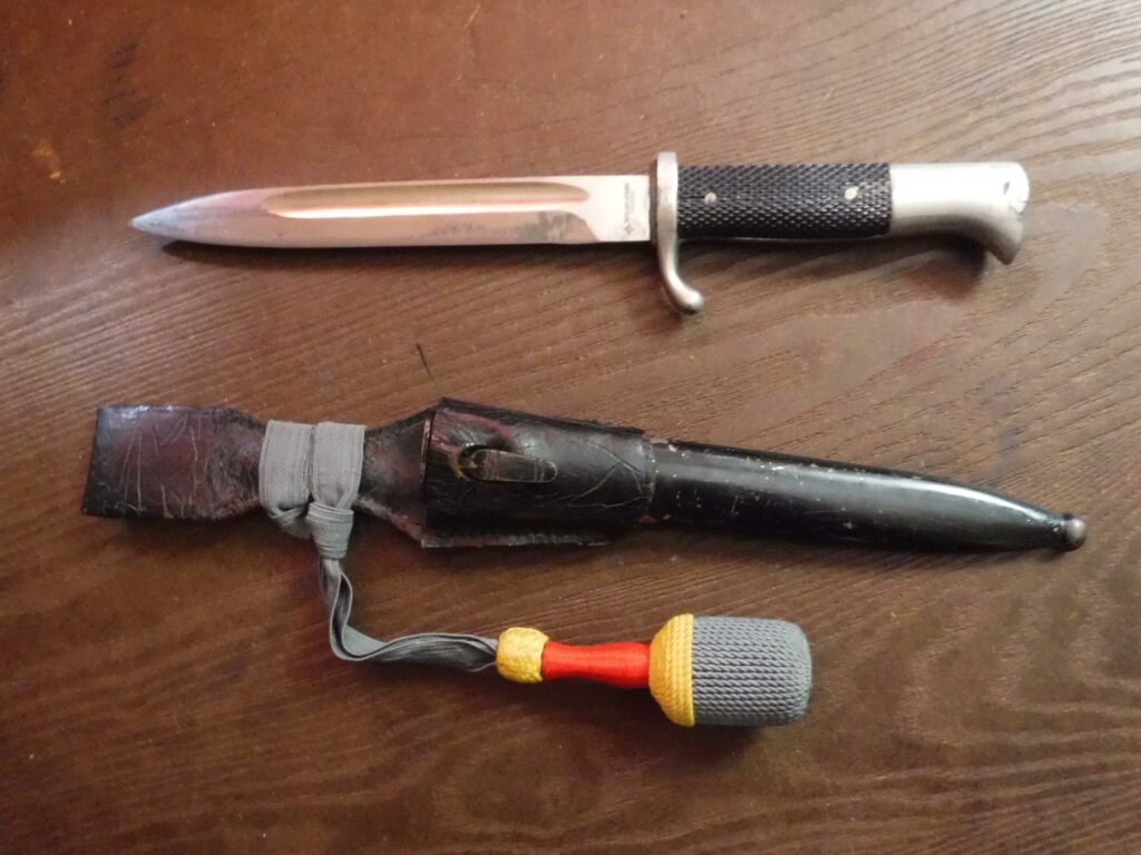 1 of 3- WW2 Police Officer's dress bayonet. Rich. Abr. Herder, Solingen [4608x3456] [OS][OC]