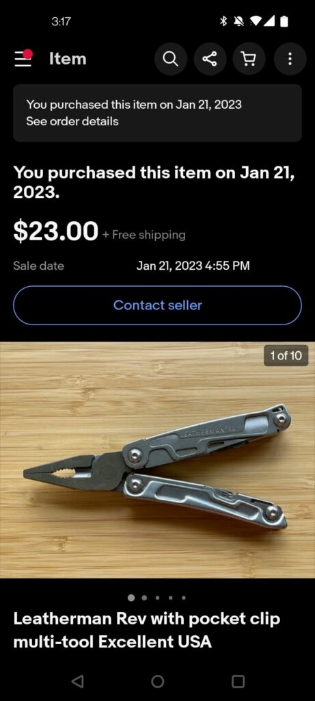 Leatherman rev. I think I got this for a decent price. But why the negative feedback?