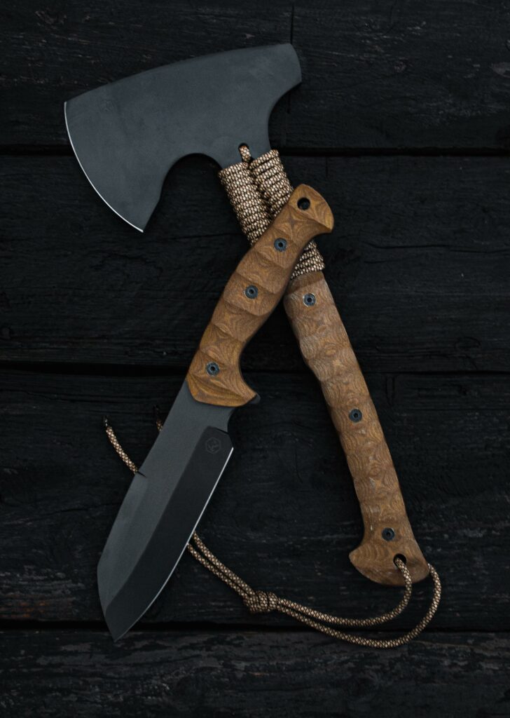 latest set made by me. Both tools are fulltang. cerakote coating, micarta handles.