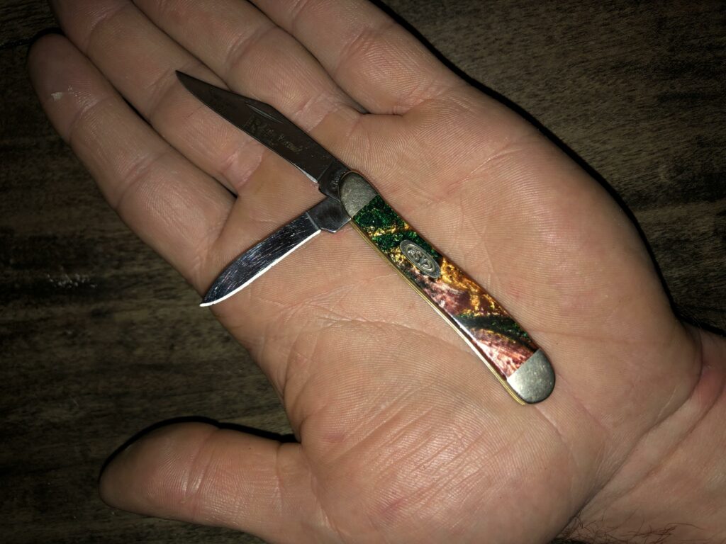 1 of 500 Premier Edition Rainforest corlon. My first Case knife added to collection.