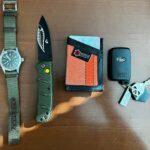 The day’s EDC. Need more nato green stuff.