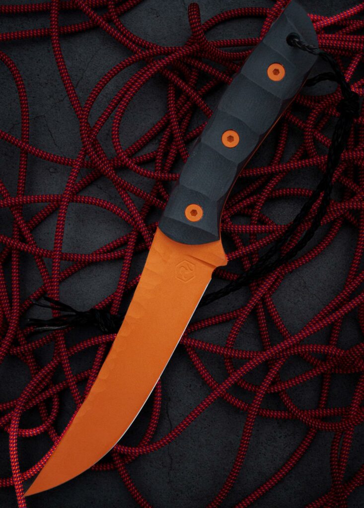 FENEK - handcrafted by me - Vultur Custom Knives knife made of N690 stainless steel in cerakote coating. G10 handle