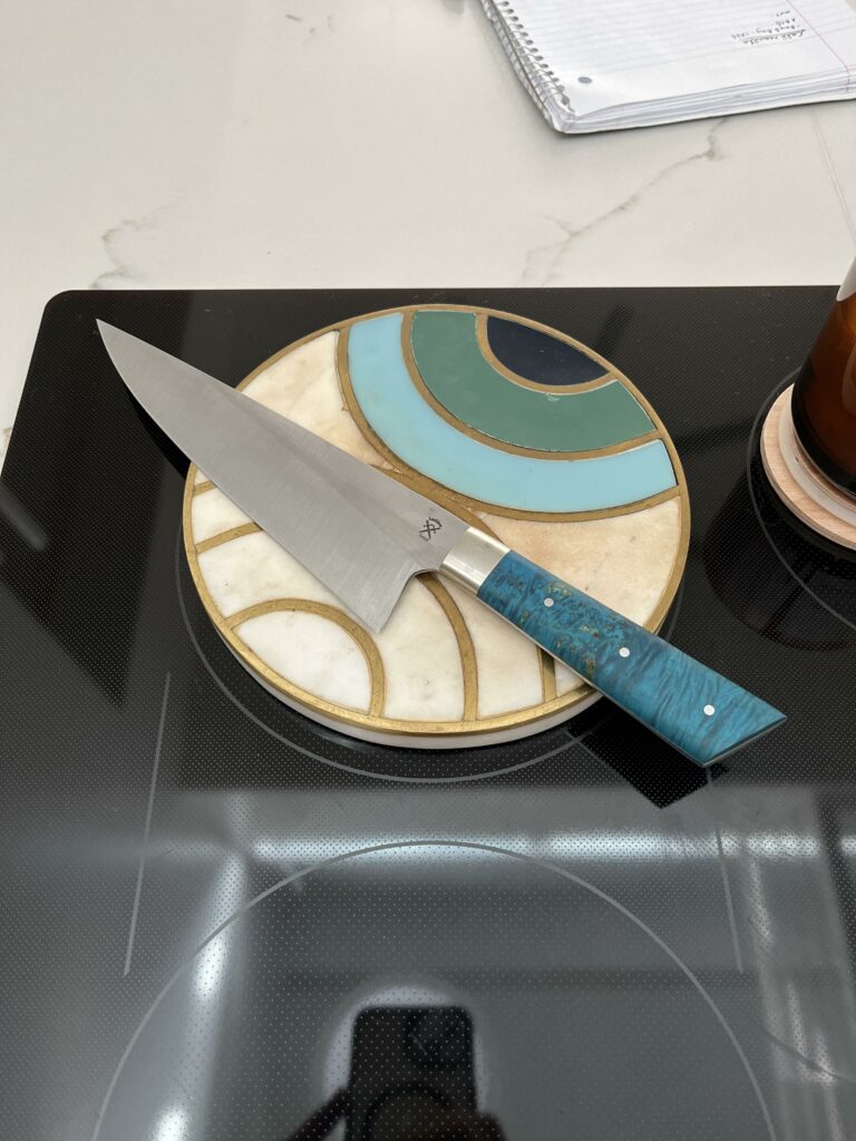 Picked up my first carbon steel knife, made by Lockjaw Knives