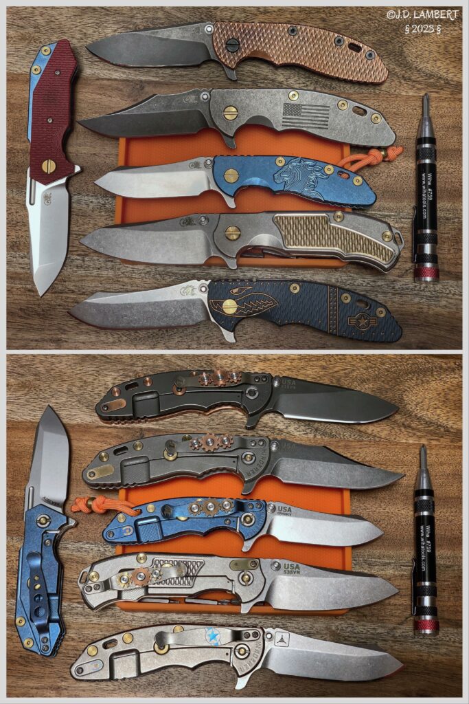 I did some Hinderer part swapping last night. Hinderers are the Legos or AR-15s of the knife world.