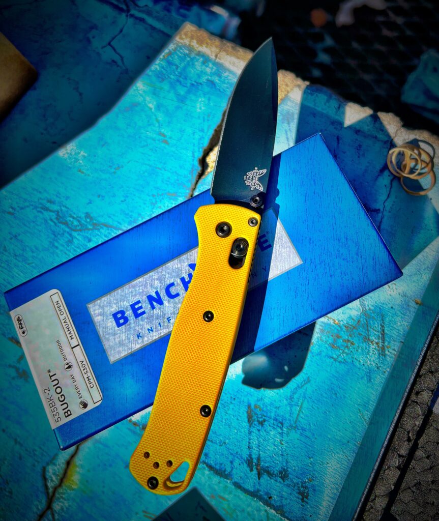 Bug out w custom yellow g10 added