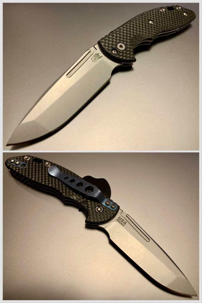Added carbon fiber scales to the Hinderer XM Slippy. I’m usually not terribly fond of carbon fiber but it really works on this one.