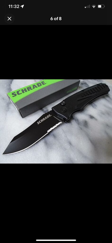 Looking for this knife in automatic my dad love this knife and it has be discontinued so im trying to find some copies if anyone can help that would be great Schrade SC90BS Black Aluminum Automatic Knife - Black Serr