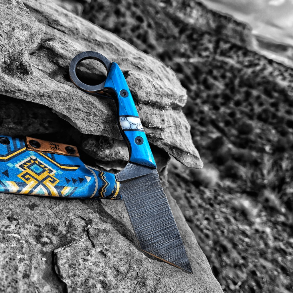 Some of you asked for more pictures of the "Tonto" I posted the other day here is the blade. Handle material is stabilized elk antler and TruStone.