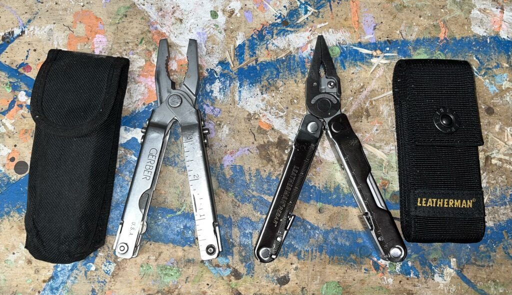 Old vs New. original Gerber multiplier and Letherman Rebar