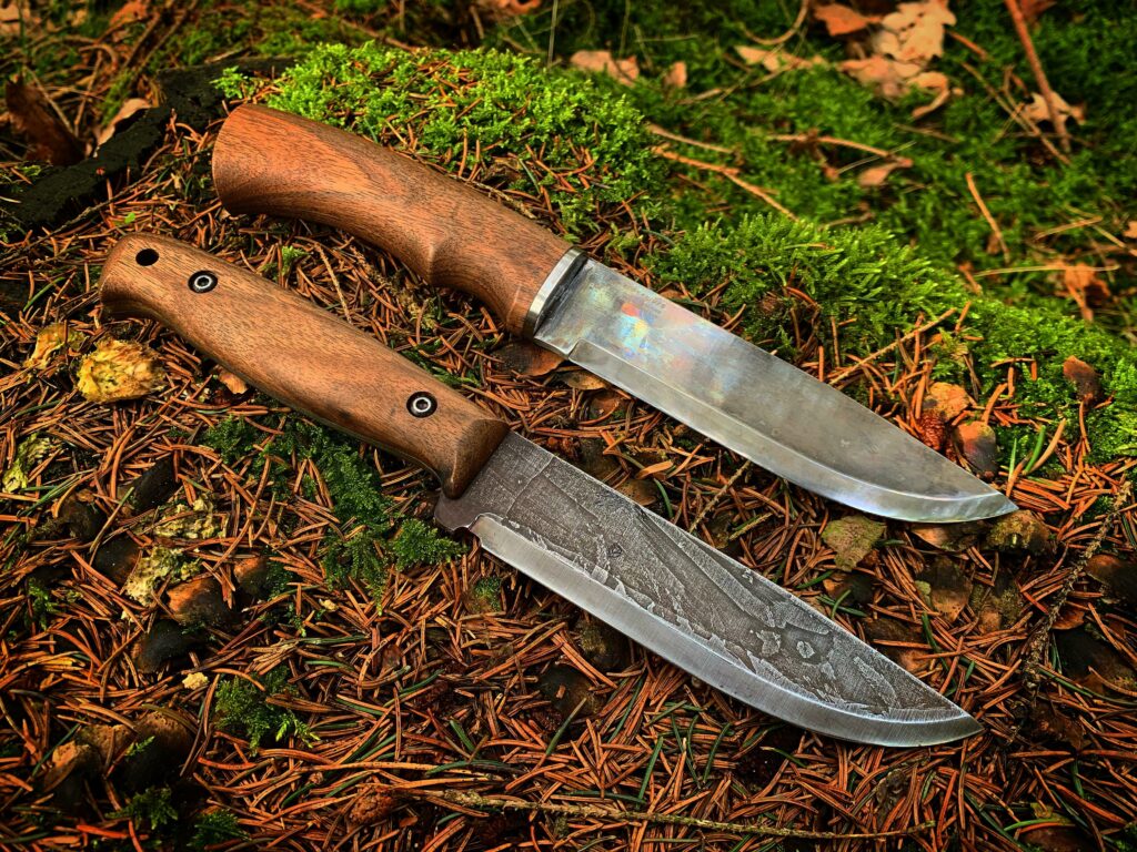 BPS Knives Adventurer & BK06 with etched blades.
