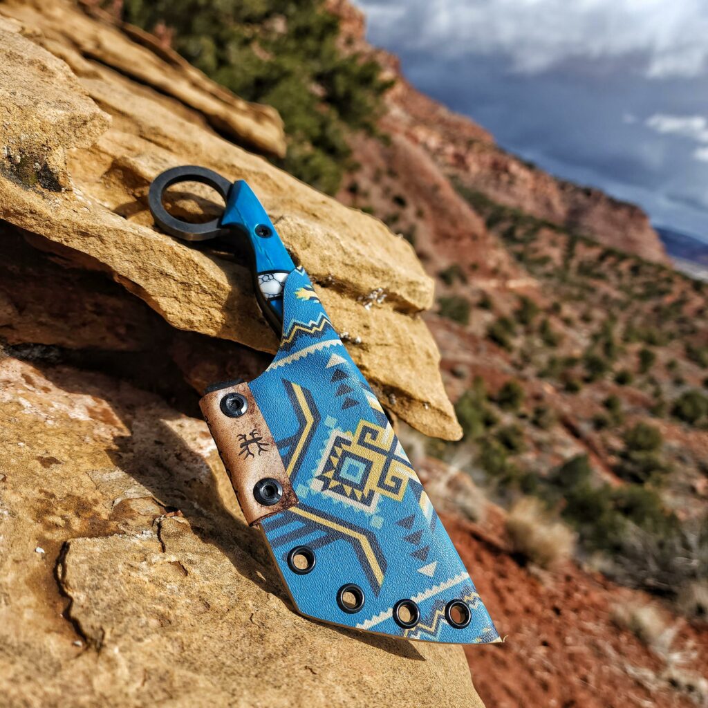 This was from last week's drop. Stabilized elk antler with truestone scales