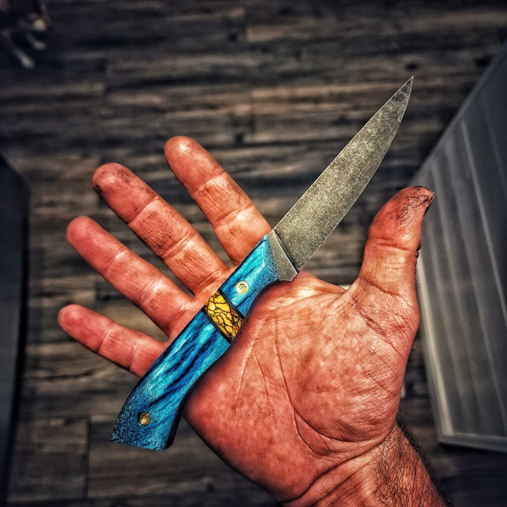 Another picture of stabilized elk antler and TruStone. This one is on the "YOTEE" model.