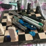 Around the house carry on late great grandparents chess set.