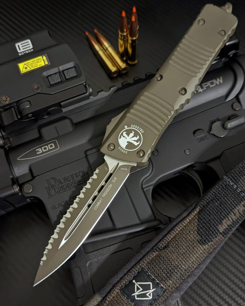 Microtech Combat Troodon D/E FS Olive Drab Cerakote