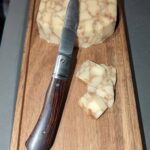 Trivisa slicing up some maple bacon cheddar for my afternoon snack. Helluva nice little knife