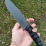SHARK - big blade made of 80CrV2 high carbon steel in cerakote coating with black G10 handle