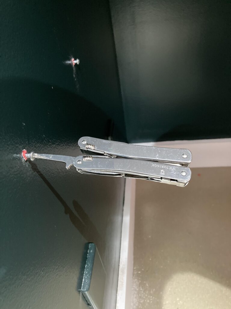 My daily driver, a Victorinox Spirit X holding itself in a #2 Phillip’s.