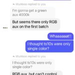 First copper TS10 might be RGB disco only aux