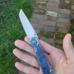 Vapor blasted timascus inlay small sebenza