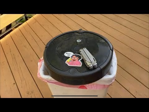 Cleaning Roomba with Leatherman Surge