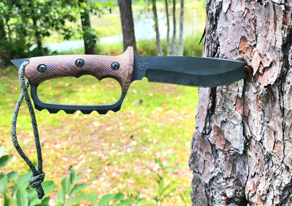 Treeman Combat Knives "National D-Guard" Combat Bowie, 8" on the Bayou.