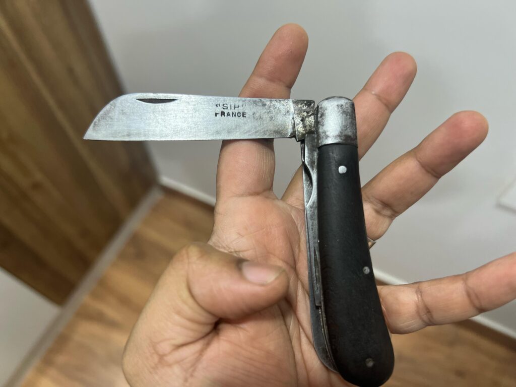 ID needed, please. Grandpa’s service knife.