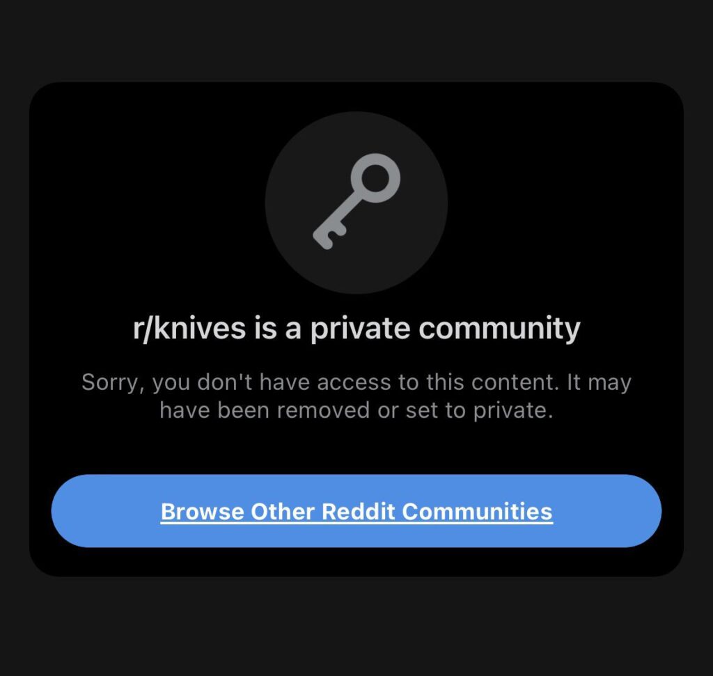 What happened to r/knives?