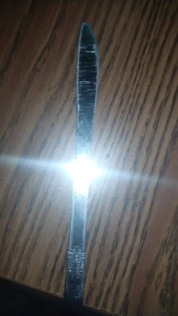 I sharpened both sides of this butter kife