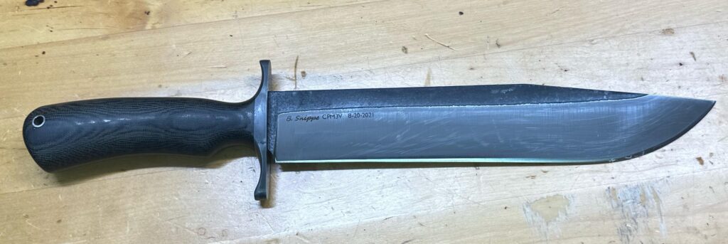 Custom Bowie knife made by B.Snippe