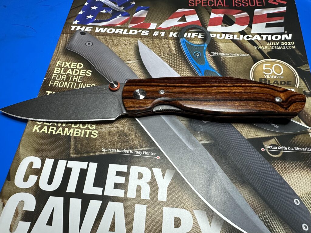 Three Rivers Mfg (TRM) Atom with Match Anderson Desert Ironwood contoured Scales