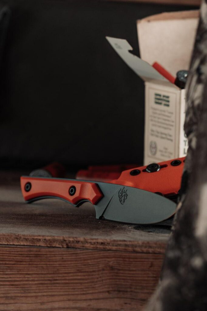 Makers Knives drop point model in OD cerakote