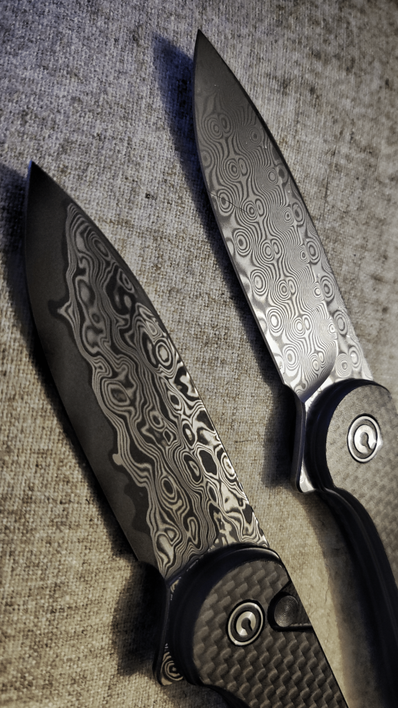Old and new Civivi Elementum damascus