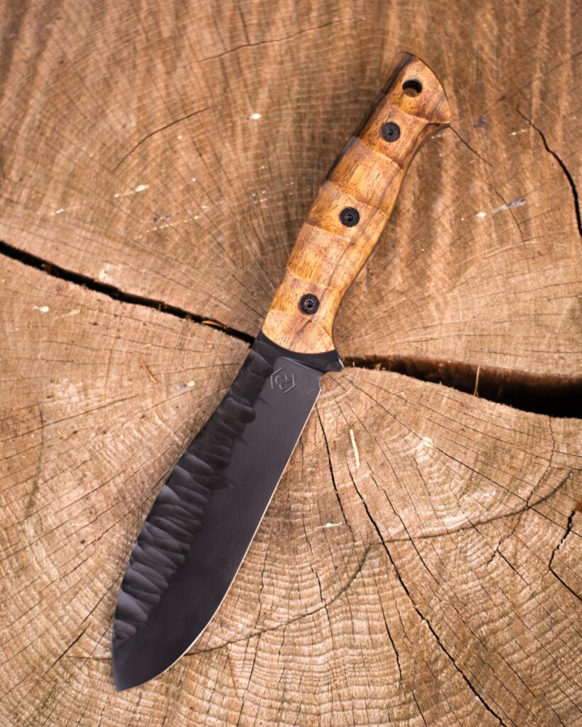 Ness, 80CrV2, cerakote coating and walnut wood handle.