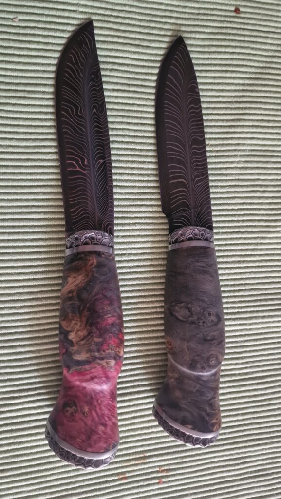 Two of my favorite Damascus Knives