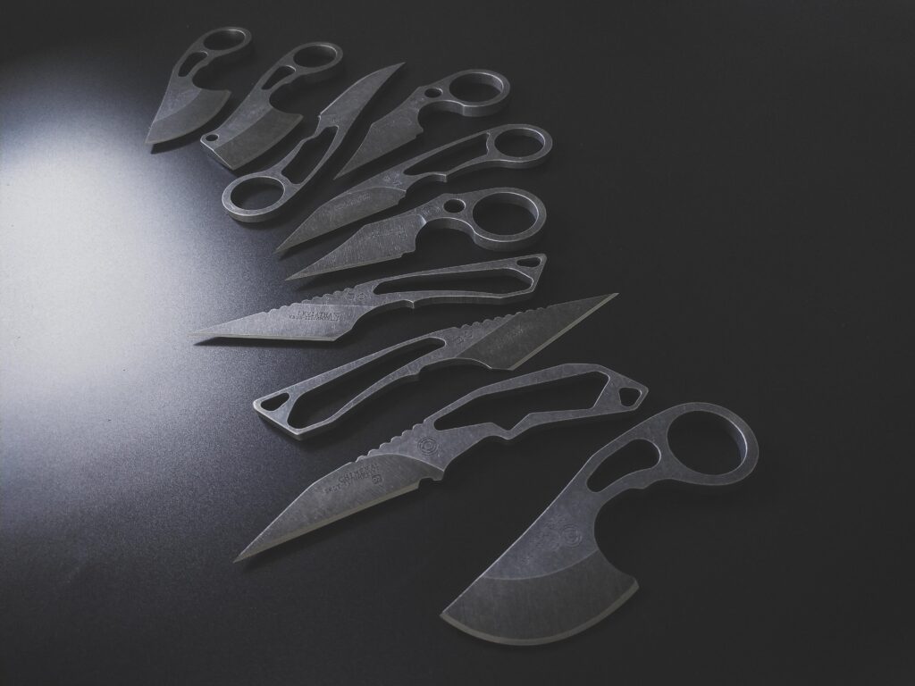 Skeleton knives and mini cleaver / D2 steel