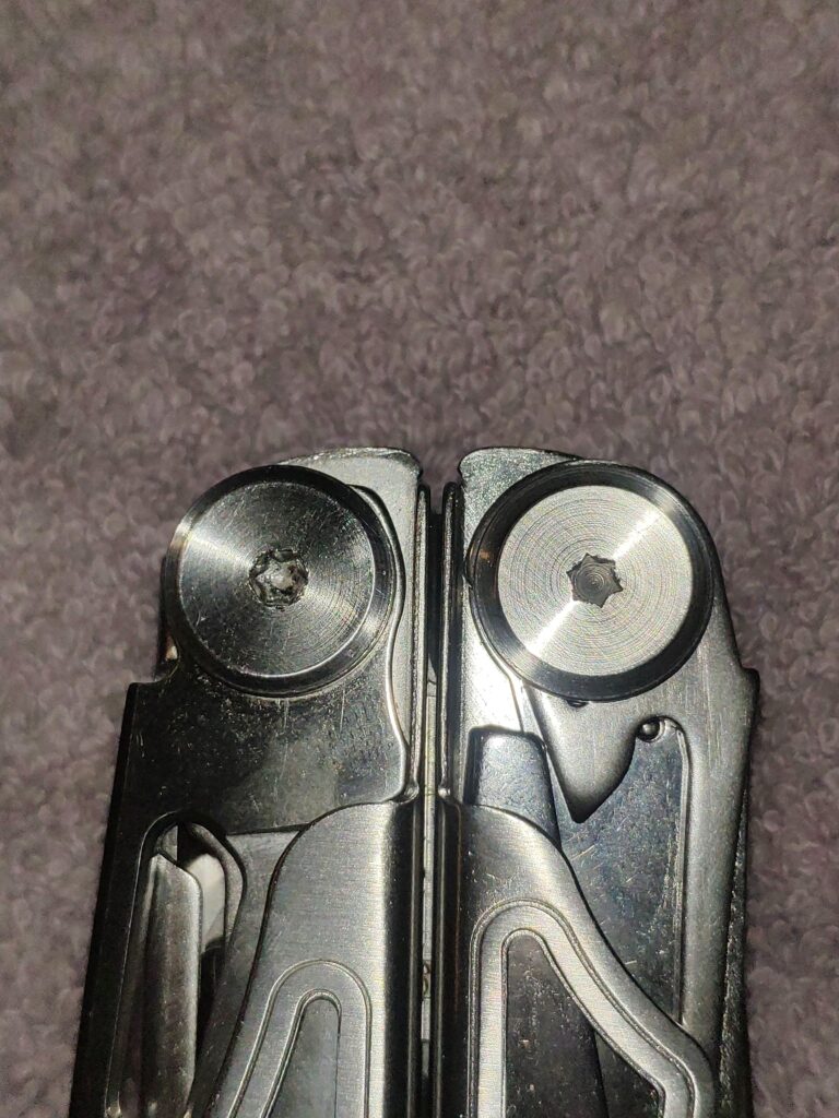 I tried to regulate left screw with what I could find, now it's too stripped and blade is almost impossible to get out. What can I do?