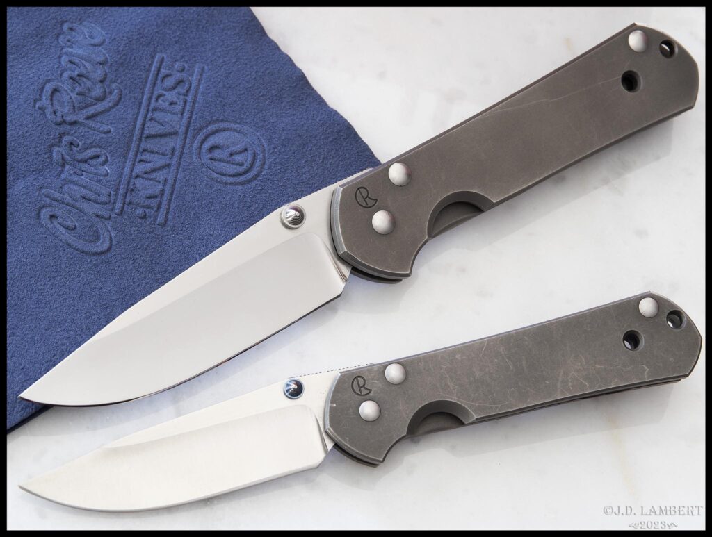 #TwoForTuesday A large & small Sebenza “Original” made in 1995. These were produced for a very short time between the P marked & Regular Sebenzas.