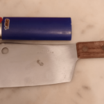 Dog chewed up wife's knife.