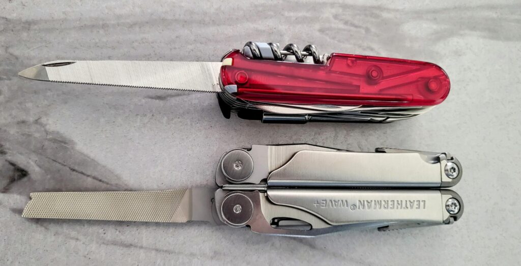 Which metal saw(file) do you prefer? I prefer the Victorinox because of it's more aggressive teeth.