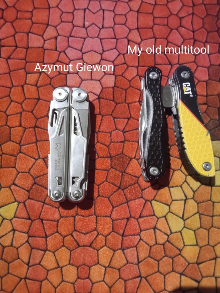 I have bought a new multitool because my old one broke. The new one's name is Azymut Giewon. It's a great and cheap Leatherman wave knockoff for only 40usd. I'm really happy that I bought it. (Sorry for bad English)