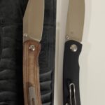 Blade swap on two monetary bay OG's. I think I prefer the drop point over the clip, but they're both kinda charming.