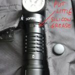 Winter has arrived.... time for the flashlight with pocket clip on the jacket for evening walking. Thanks everyone for the info on silicone grease. Now the torch turns easily