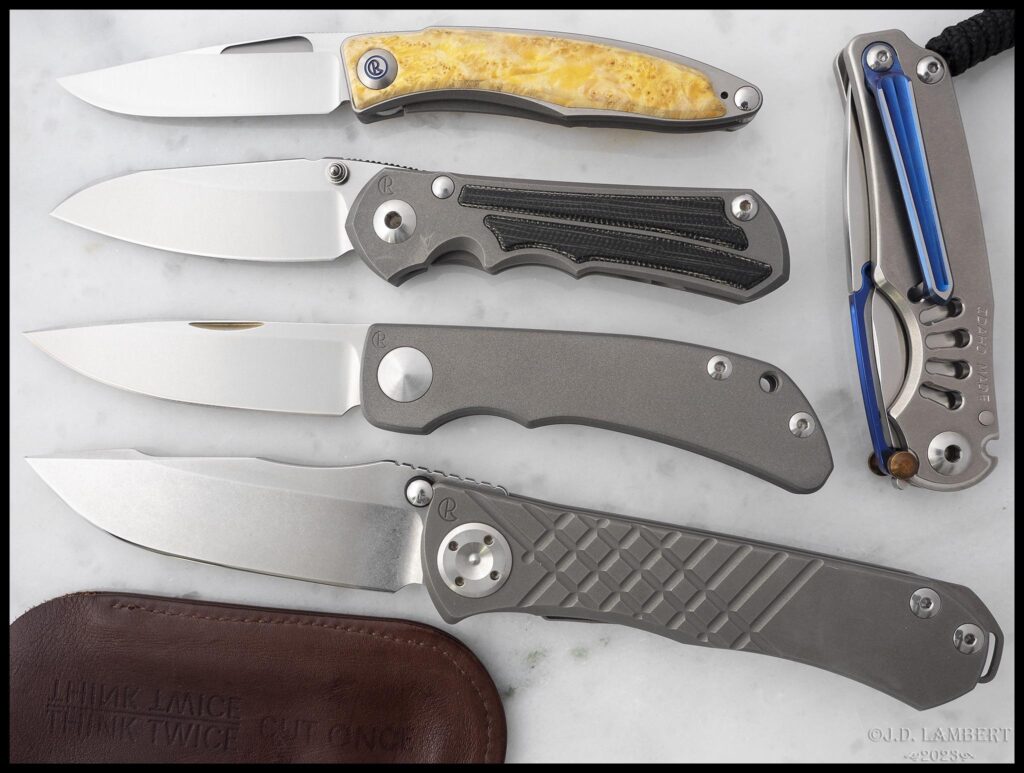 A few non-Sebenza Chris Reeve folders: Mnandi, Small Inkosi, Impinda, Umnumzaan, Ti-Lock [OC]