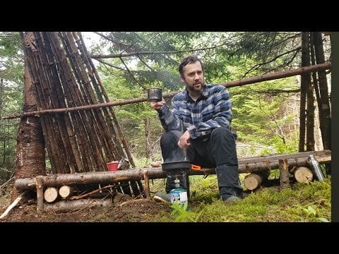 Working On My Bushcraft Shelter